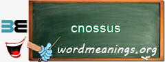 WordMeaning blackboard for cnossus